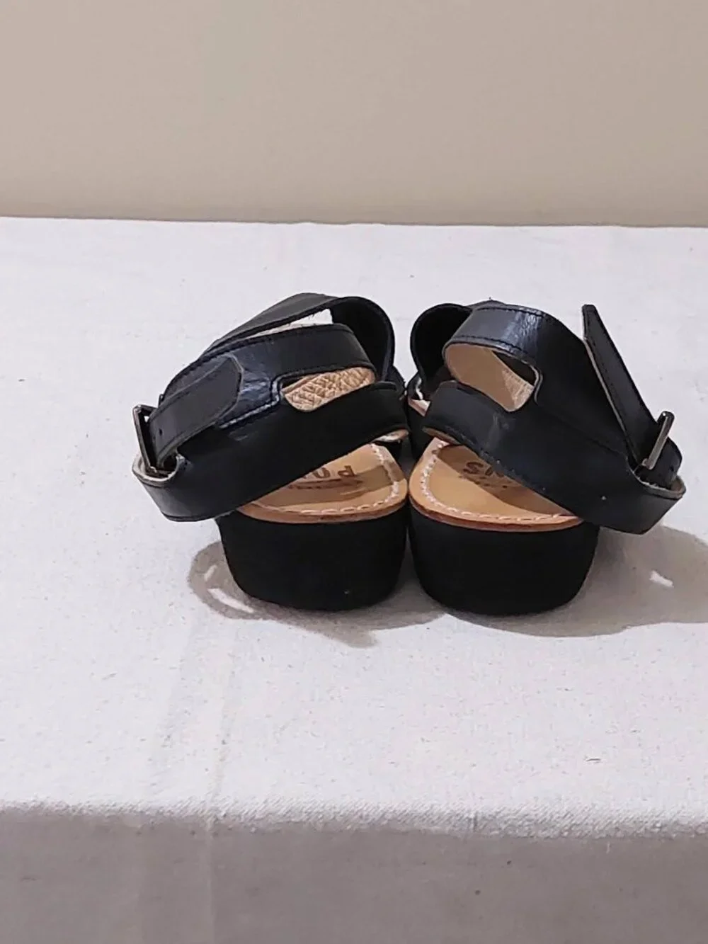Pons Avarca Authentic Ankle-Strap Leather Sandals Black Size: 8 - Picture 4 of 6